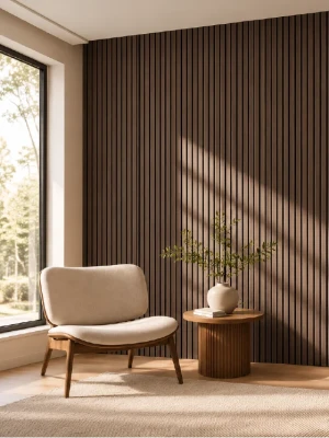 Premium klases akustiskais sienas panelis WELNUT IMPERIAL, 2800 × 600 × 21 mm